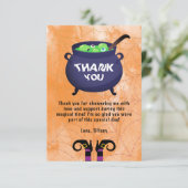 Halloween-Kinderdusche Dankeskarte (Stehend Vorderseite)