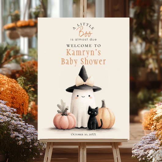 Halloween-Kinderdusche ein kleiner Boo ist willkom Poster