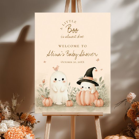 Halloween-Kinderdusche ein kleiner Boo ist willkom Poster