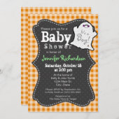 Halloween-Kinderdusche Einladung (Vorne/Hinten)