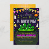 Halloween-Kinderdusche Einladung (Vorne/Hinten)