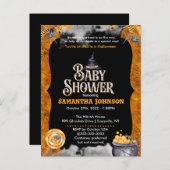 Halloween-Kinderdusche Einladung (Vorne/Hinten)