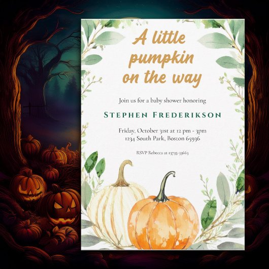 Halloween-Kinderdusche Einladung