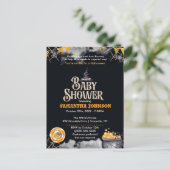 Halloween-Kinderdusche Einladung (Stehend Vorderseite)