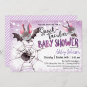 Halloween-Kinderdusche, Fledermäuse-Einladung Einladung (Vorne/Hinten)