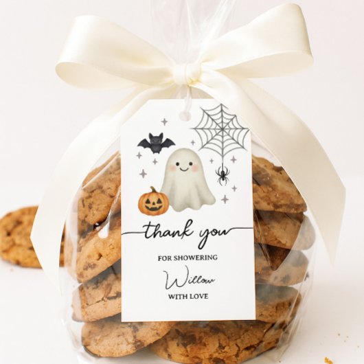 Halloween-Kinderdusche geklappt Danke Geschenkanhänger
