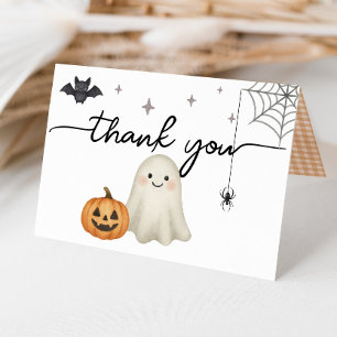 Halloween-Kinderdusche geklappt Danke-Karte Dankeskarte