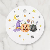 Halloween-Kinderdusche Geschenkanhänger (Rückseite)