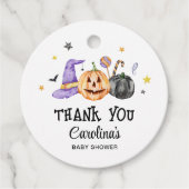 Halloween-Kinderdusche Geschenkanhänger (Vorderseite)