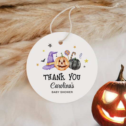 Halloween-Kinderdusche Geschenkanhänger