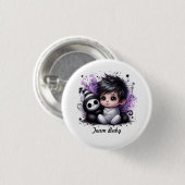 Halloween-Kinderdusche - Lila Gotisches Baby Button (Vorne & Hinten)