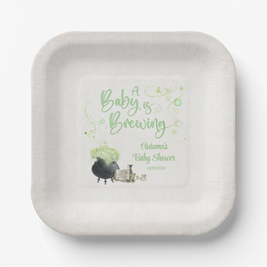 Halloween-Kinderdusche Pappteller (Vorderseite)