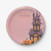 Halloween-Kinderdusche Pappteller (Vorderseite)
