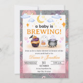 Halloween-Kinderdusche Personalisierte Einladung (Vorderseite)