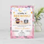 Halloween-Kinderdusche Personalisierte Einladung (Stehend Vorderseite)