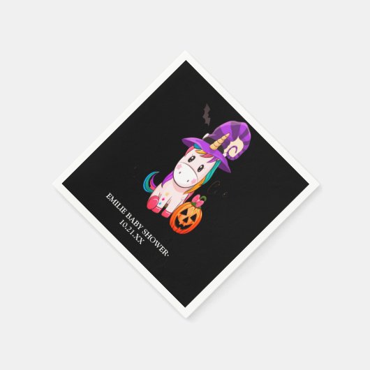 Halloween-Kinderdusche Serviette (Ecke)