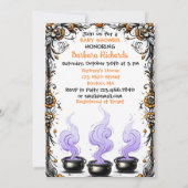 Halloween-Kinderdusche - Triplets brauen Einladung (Rückseite)