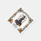 Halloween-Kinderdusche - Triplets brauen Serviette (Ecke)