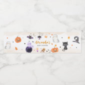 Halloween-Kinderdusche Wasserflaschenetikett (Einzelnes Label)