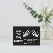 Halloween Kinderdusche Wie viele Candies Game Begleitkarte (Stehend Vorderseite)