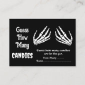 Halloween Kinderdusche Wie viele Candies Game Begleitkarte (Vorderseite)