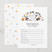 Halloween-Kinderdusche, Wünsche für das Baby Mitteilungskarte (Vorne/Hinten)