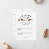 Halloween-Kinderdusche, Wünsche für das Baby Mitteilungskarte (Vorderseite/Rückseite Beispiel)