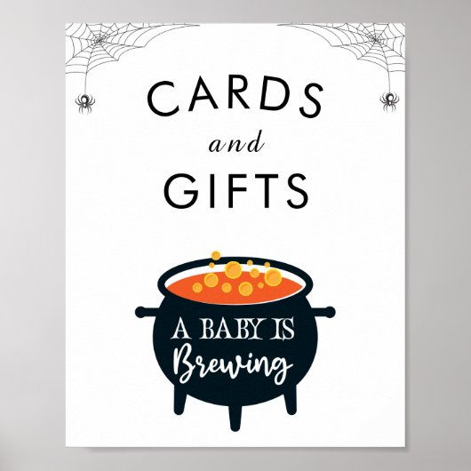 Halloween-Kinderduschkarten & Geschenkposter Poster (Vorne)