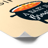 Halloween-Kinderduschkarten & Geschenkposter Poster (Ecke)