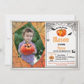 Halloween-Kindergebäck-Foto Einladung (Vorderseite)