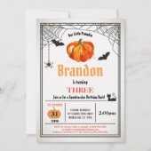 Halloween-Kindergeburtstag Einladung (Vorderseite)