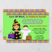 Halloween-Kinderhalloween-Trick oder Einladung (Vorne/Hinten)