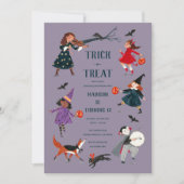 Halloween-Kinderkostüm-Party Einladung (Vorderseite)