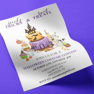 Halloween-Kinderkostüm-Wettbewerb Süßigkeiten und 