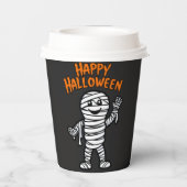 Halloween - Kindermumie Pappbecher (Rückseite)