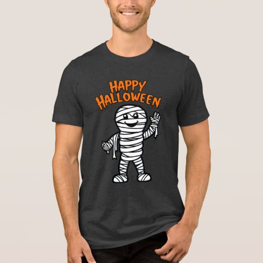 Halloween - Kindermumie Tri-Blend Shirt (Vorderseite)