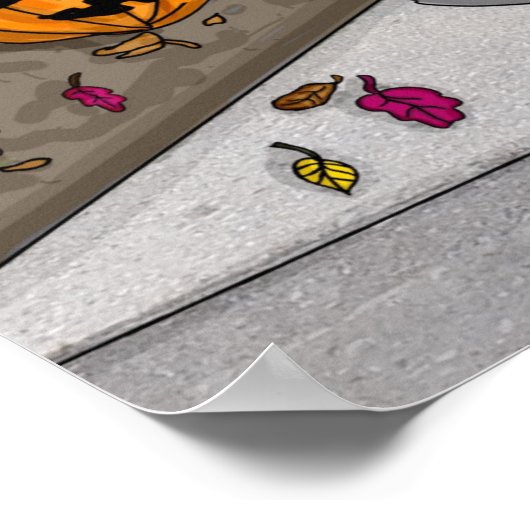 Halloween-Kindertrick oder -Behandlung Poster (Ecke)