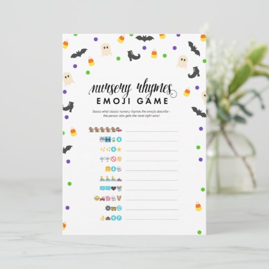 Halloween Kinderzimmer Rhyme Emoji Duschgame Programm (Stehend Vorderseite)