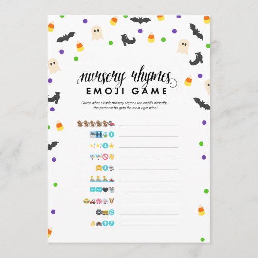 Halloween Kinderzimmer Rhyme Emoji Duschgame Programm (Vorderseite)