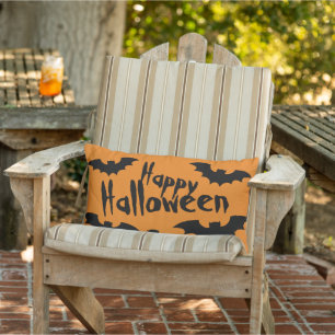 Halloween-Kissen aus Orange und Schwarz Kissen Für Draußen