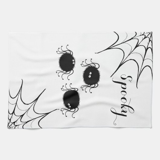 Halloween Kitchen Handtuch Dancing Spiders (Horizontal)