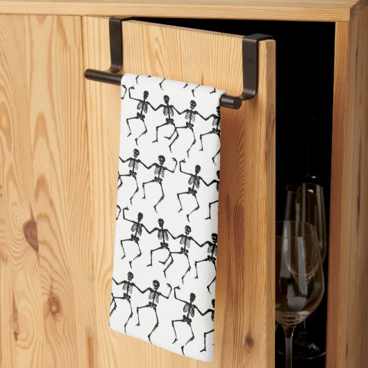 Halloween Kitchen Towel Dancing Skeletts Handtuch (Drittel gefaltet)