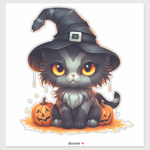 Halloween Kitten Aufkleber