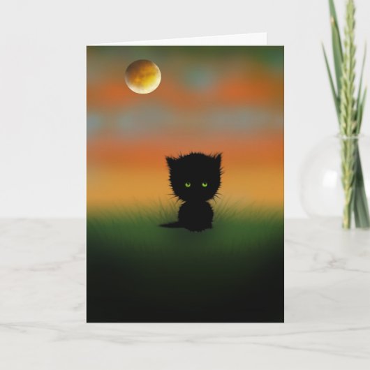Halloween Kitten Card von Molly Harrison Karte (Vorderseite)
