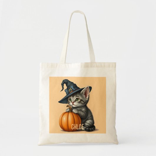 Halloween Kitten, Halloween Kitten Witch, Tragetasche (Vorne)