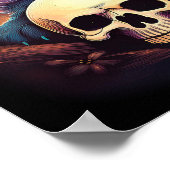 Halloween Kitten Horror Skull Poster (Ecke)