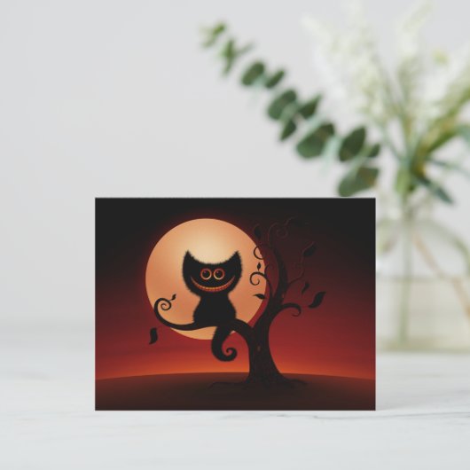 Halloween Kitten Postkarte (Stehend Vorderseite)