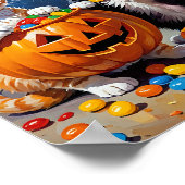 Halloween Kittens Candy Night Poster (Ecke)