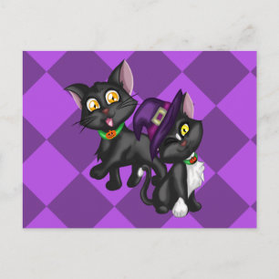 Halloween Kittens Postkarte