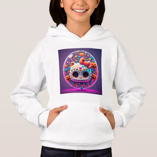 Halloween kitty bubble hoodie (Vorderseite)